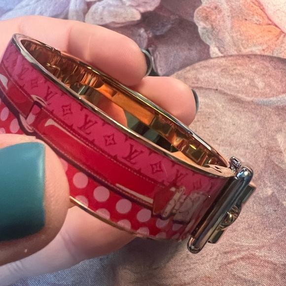 LOUIS VUITTON LV Brasserie Confidential BbangleNGLE bracelet GP Gold Pink Small - Picture 9 of 10